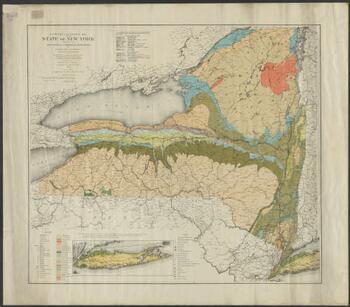 Economic and geologic map of the State of New York showing the location of its mineral deposits