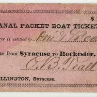 Canal Packet Boat Ticket