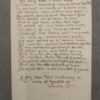 Bookplate poem from Album #1