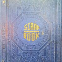 Cover of the circa 1955 scrapbook