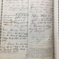 Carr Family Bible Births Page