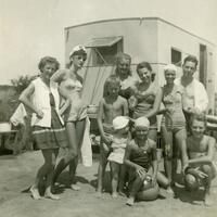 Mead Family, Camping at HIther Hills, circa 1940s