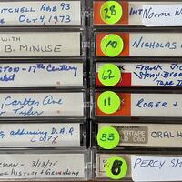 An assortment of tapes from the collection.