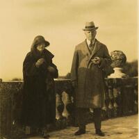 W.R. Coe and friend in Italy, 1923