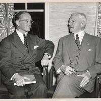 Robert Coe with his father, W.R. Coe, circa 1953.