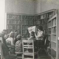 Storytime at a prior Library location.