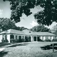 Islip Public Library building, 1956