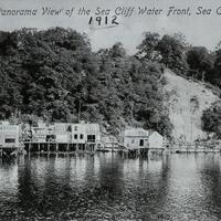 Panorama View of the Sea Cliff Water Front, 1912. Photographed by Alfred Legg