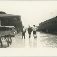 Standing near Trains, 1935