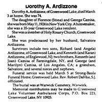 Greenwood Lake Public Library Obituary Files