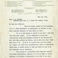 Suffrage Documents of the New York State Federation of Women’s Clubs