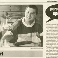 Clipping of Paul Bart's Personally Speaking profile