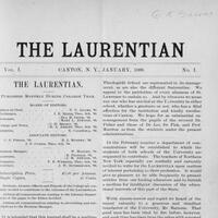 First page of The Laurentian, January 1888