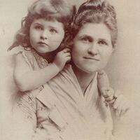 A mother and daughter in portrait