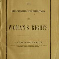 Commensurate With Her Capacities and Obligations, Are Woman's Rights Page 1