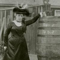 Annie Edson Taylor Queen of the Mist after her trip over the Horseshoe Falls