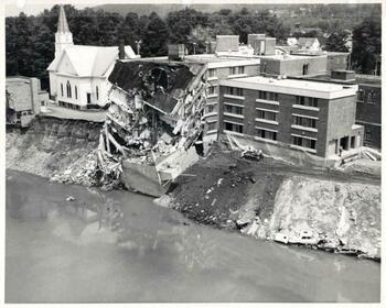 Jones Memorial Hospital collapsing