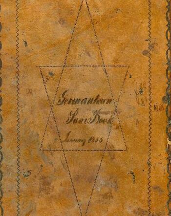 Cover of Germantown Poor Book, 1855-1870