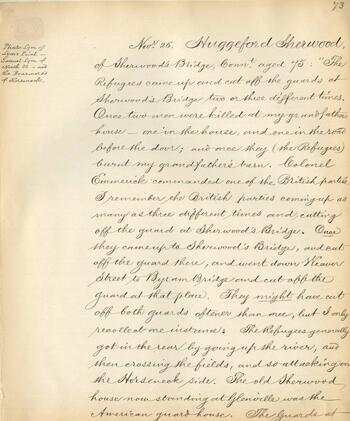 Interview with Sherwood, Huggeford transcript