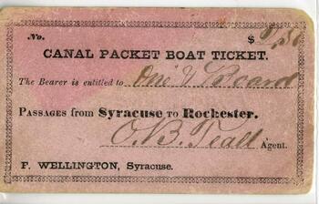 Canal Packet Boat Ticket