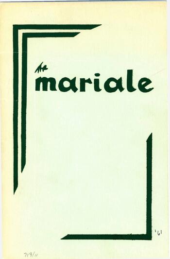 Maria College The Mariale Literary Magazine