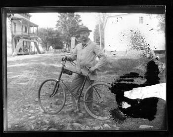 Horace D. Hanford with Bicycle