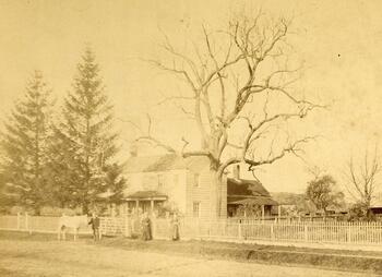 The Wood family home and farm circa 1880.