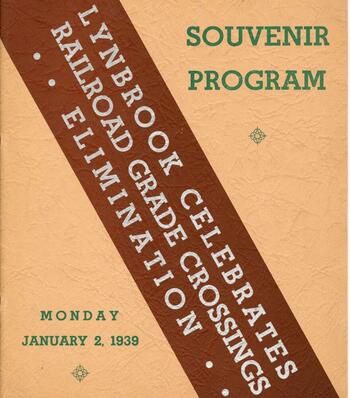 Lynbrook Celebrates Grade Crossing Elimination, Monday, January 2nd, 1939