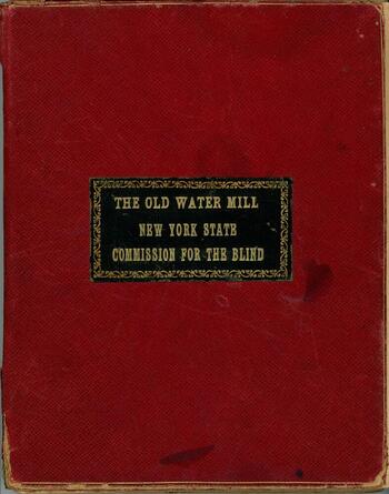 Cover of the 1936-1947 Old Water Mill Guest Book.