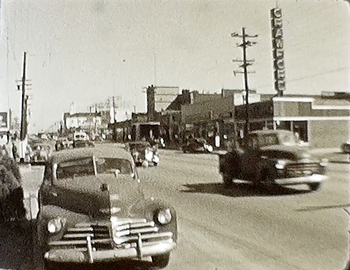 Looking east on Hempstead Turnpike at the intersection of William Ave. circa 1952.