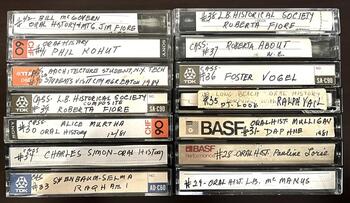 An assortment of tapes from the collection.