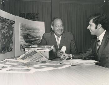 This is a photograph we have of the interview with Judge Widlitz taking place.