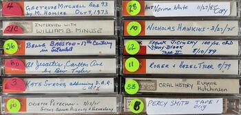 An assortment of tapes from the collection.
