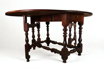A table in Preservation Long Island’s Collections Storage. 
