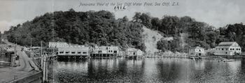 Panorama View of the Sea Cliff Water Front, 1912. Photographed by Alfred Legg