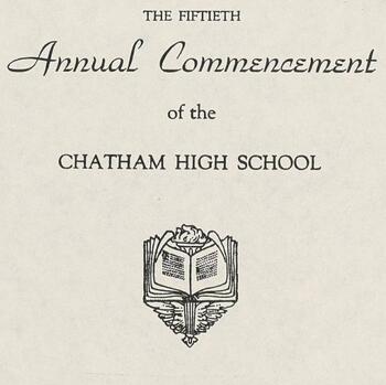 Chatham High School Commencement Programs