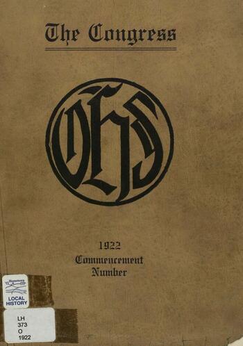 Olean Congress Yearbook, 1922