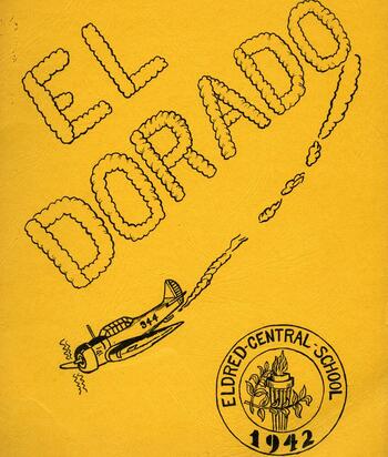 The 1942 yearbook of Eldred Central School in Eldred, NY.