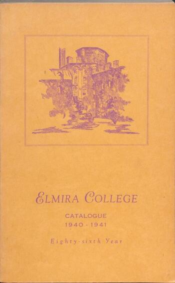 Elmira College Bulletin cover, 1940