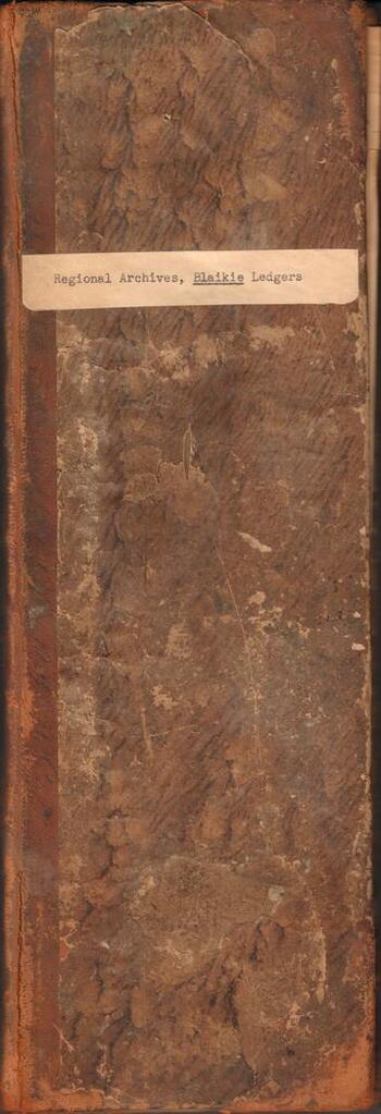 Regional Archives, Blaikie Ledgers Front Cover