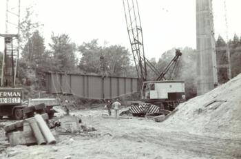 Water dam under construction