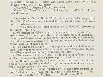 Second Mohonk Conference on the Negro Question, 1891