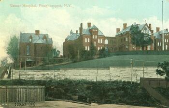 Postcard image of Vassar Brothers Hospital circa 1904