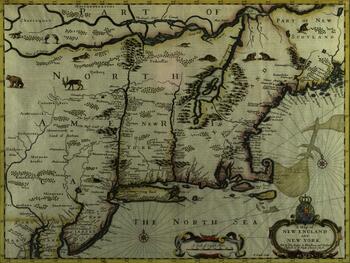 Map of New England & New York, John Speed, London, 1676