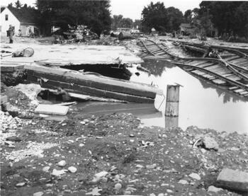 West Pulteney Street in Corning, destroyed