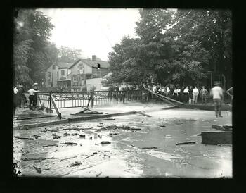 Creek in Ithaca flooded
