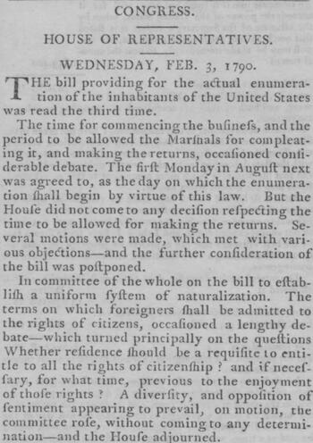 Gazette of the United-States. (New York, NY), 06 Feb. 1790