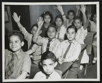 Group [of Puerto Rican children] in C class, 1947
