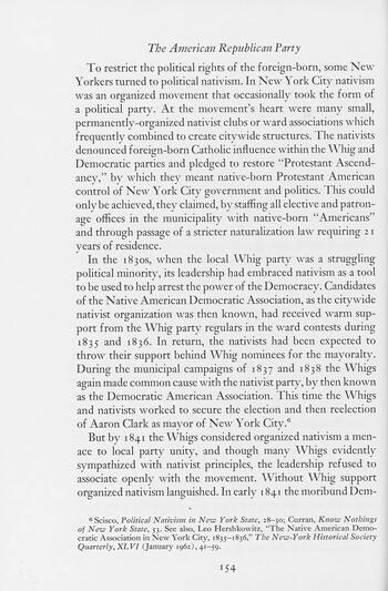 “The American Republican Party” in The New-York Historical Society Quarterly, Vol. 50, No. 2, April 1966