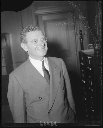 Sidney Hillman, President of the Amalgamated Clothing Workers of America from 1916- 1946 and a member of President's Advisory Defense Commission during World War II.